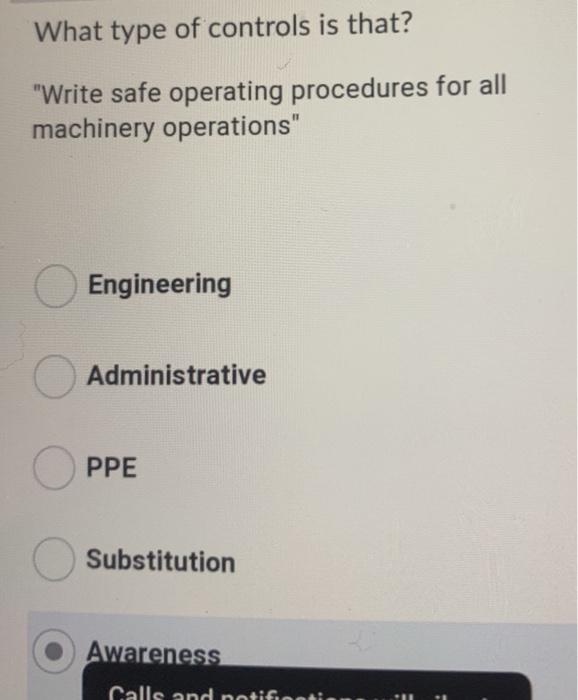 What type of controls is that? "Write safe
