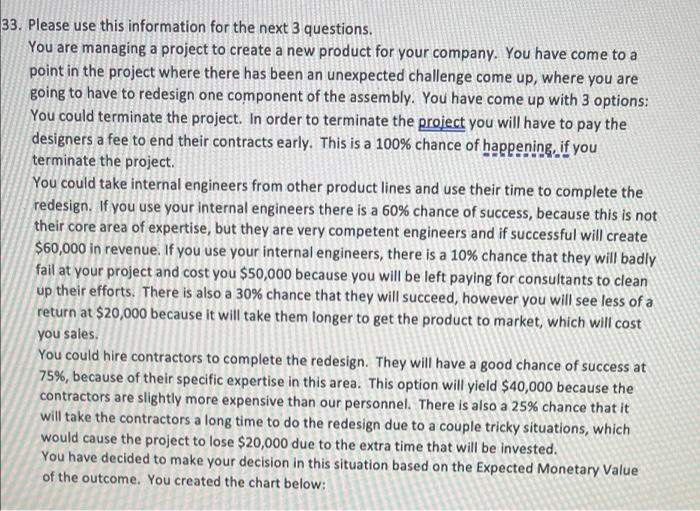 33. Please use this information for the next 3