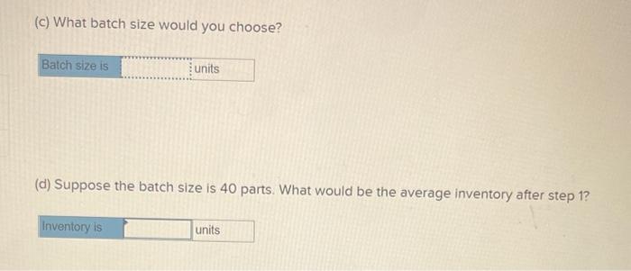 Work is processed in batches at each step. Before