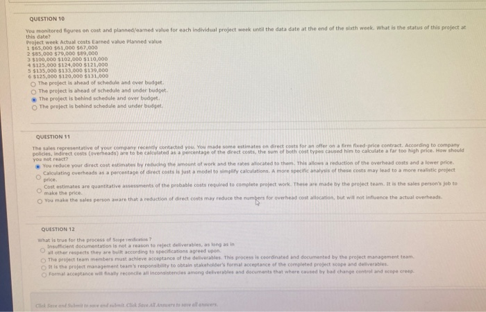 You monitored figures on cost and plannedfeared