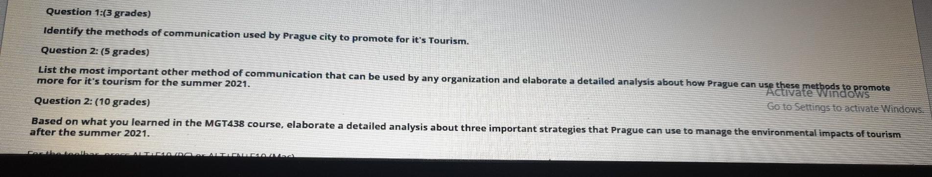 Save Answer 18 points Case Study: Tourism in