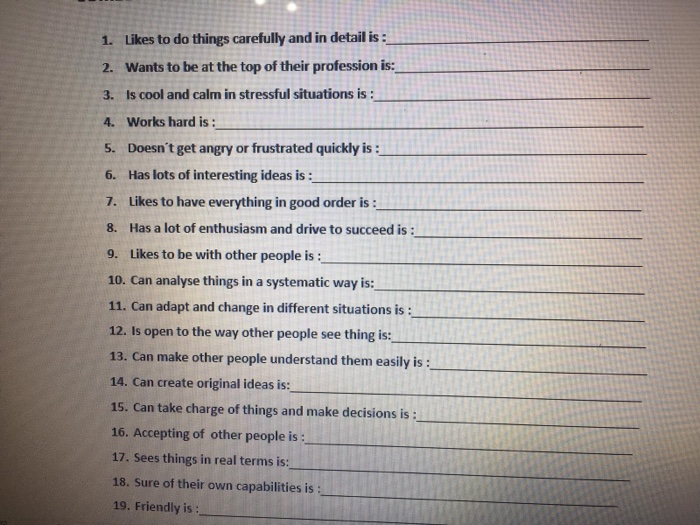 NAME: GROUP: 1 PATIENT, HARD-WORKING,