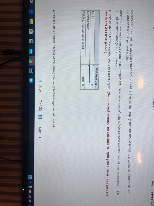 Evans Technology has the following capital