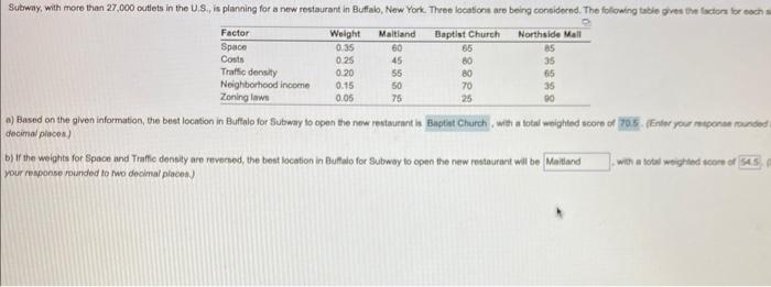 5 ) Based on the given information, the best