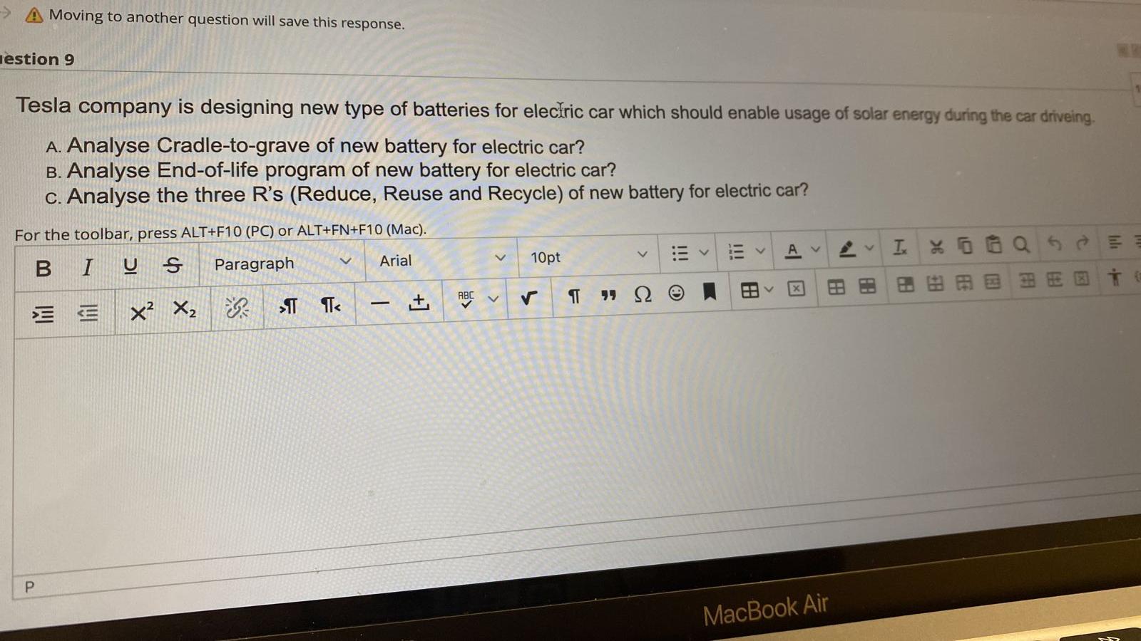 A Moving to another question will save this