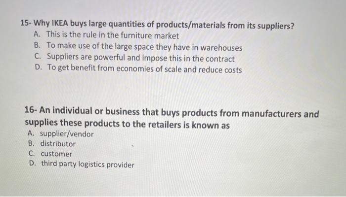 15- Why IKEA buys large quantities of