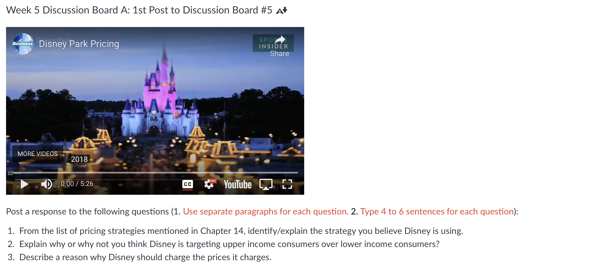 Week 5 Discussion Board A: 1st Post to Discussion