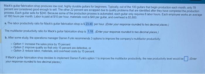 answer part b for all three options and pick