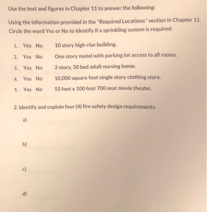 Use the text and figures in Chapter 11 to answer