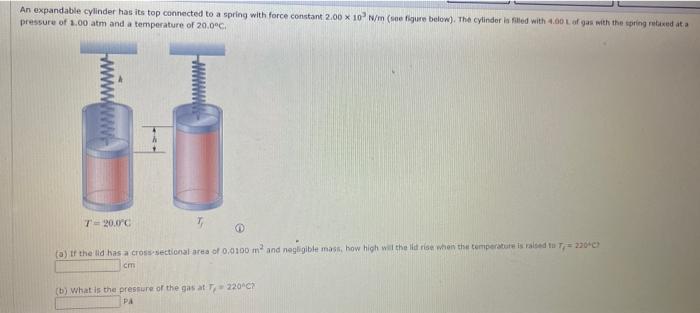 An expandable cylinder has its top connected to a