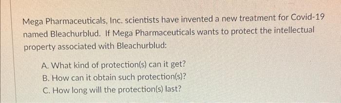 Mega Pharmaceuticals, Inc. scientists have