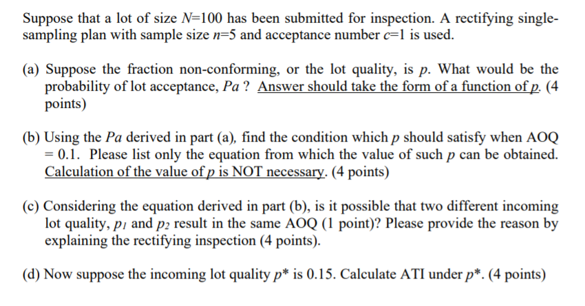 please use good handwriting Suppose that a lot of