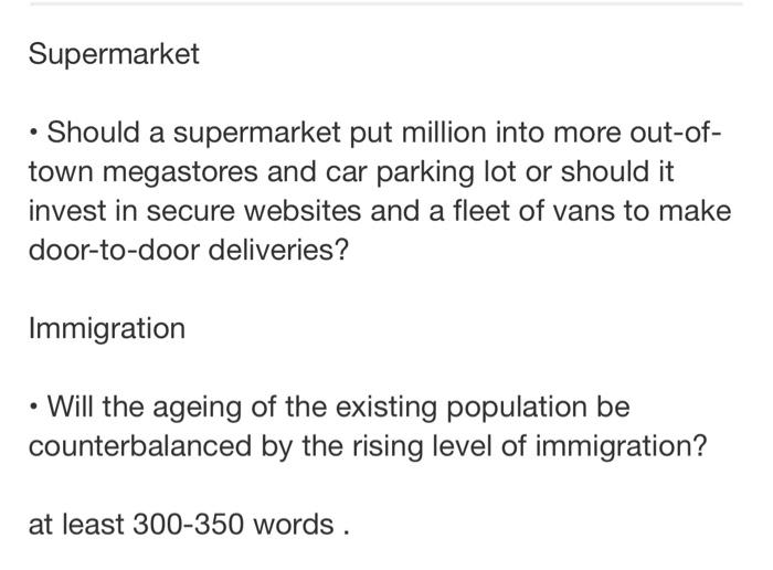 Supermarket Should a supermarket put million into