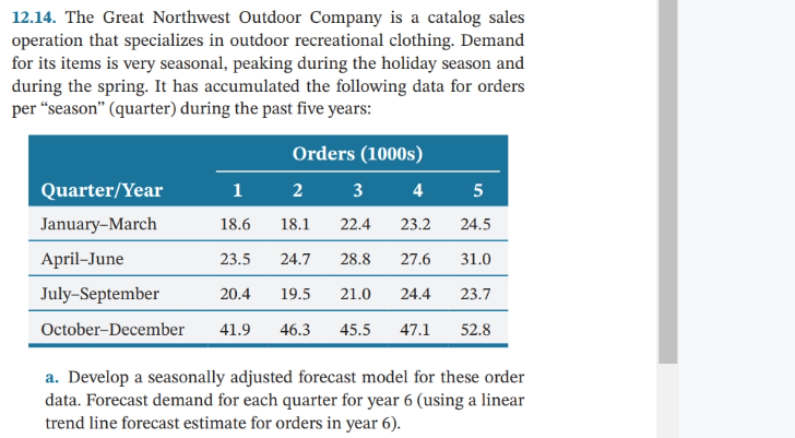 12.14 A: Please use Excel and show me how you