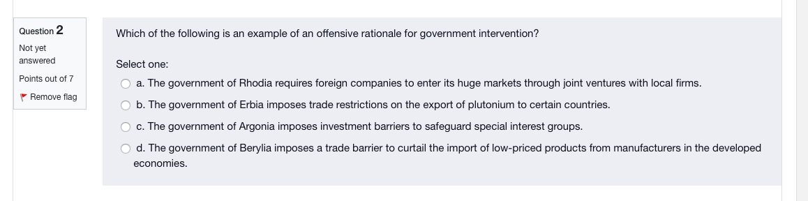 Question 17 Not yet answered Contractual entry