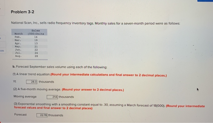 Part 5 please Problem 3-2 National Scan, Inc.,