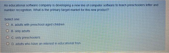 An educational software company is developing a