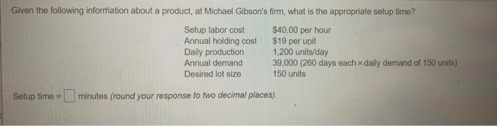 Given the following information about a product,