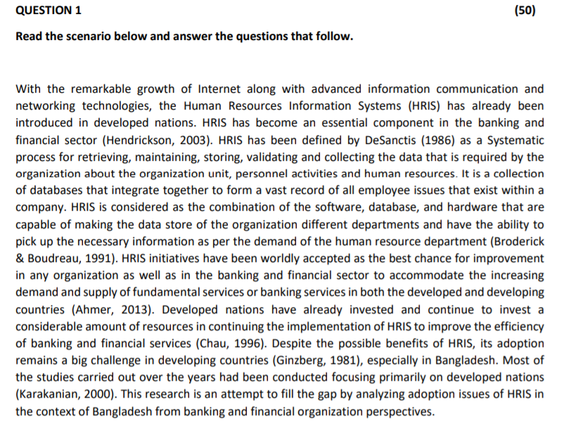 Subject: Research Methodology Please read the