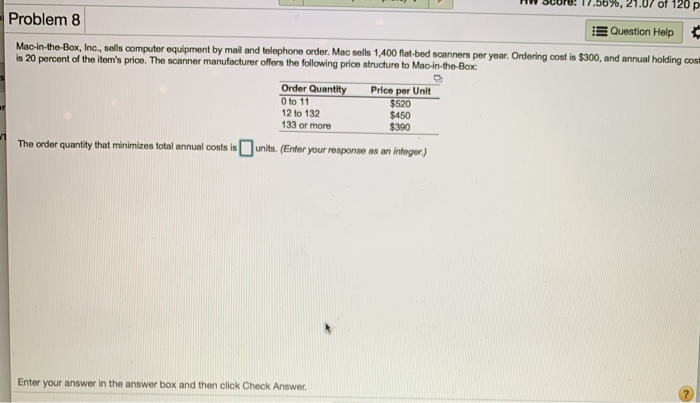 Problem 8 Question Help Mac-in-the-Box, Inc.,