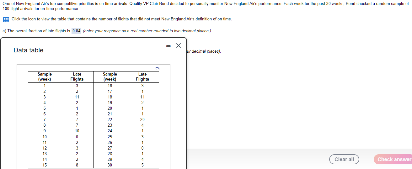 Please Answer Part B: Using a 95% confidence
