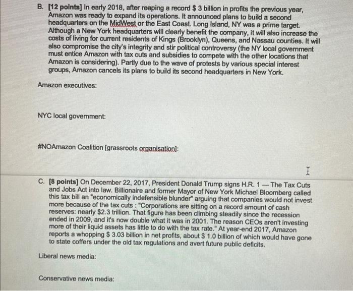 B. [12 points] In early 2018 , after reaping a