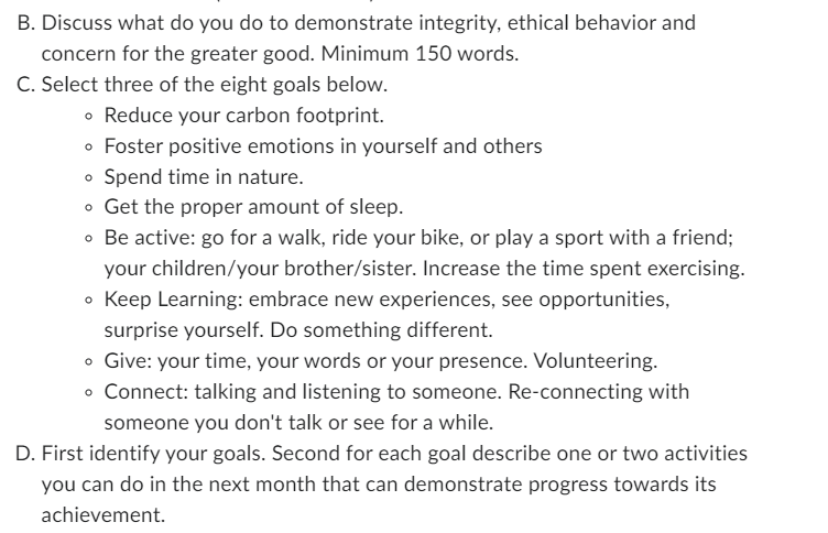 B. Discuss what do you do to demonstrate