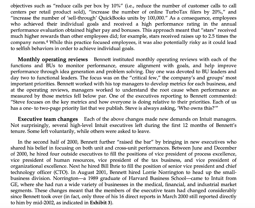 Consider the many specific organizational changes