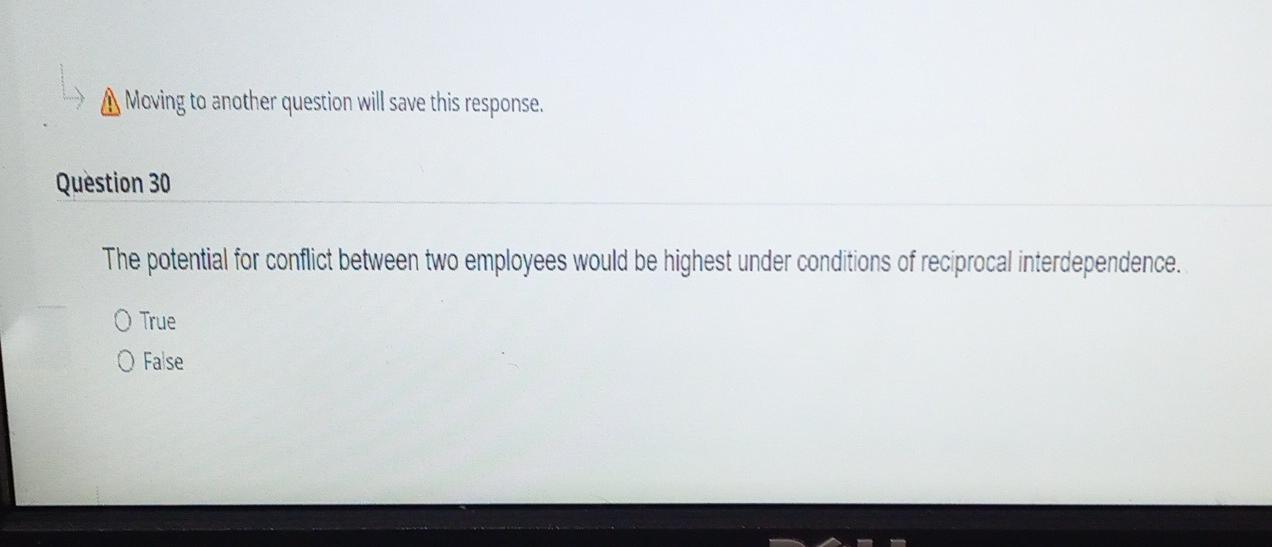 q30 A Moving to another question will save this