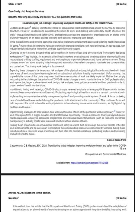 organisational staffing CASE STUDY [30 Marks]