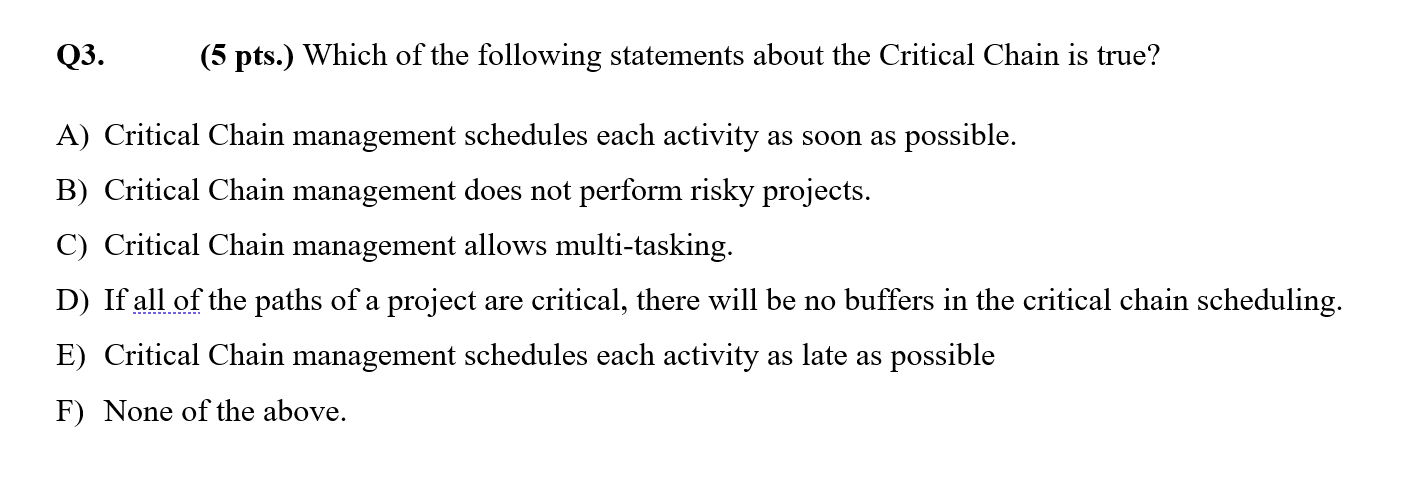 Q1. Consider the below activity table for a