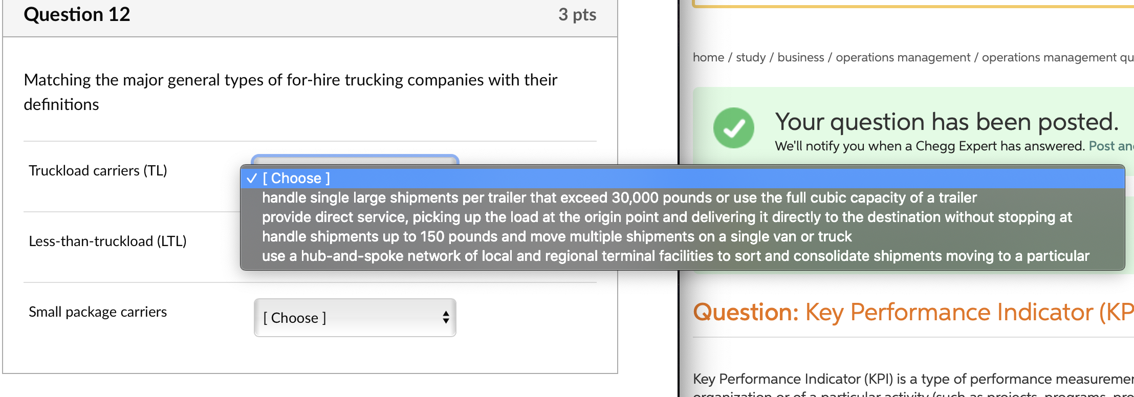 Question 12 3 pts home / study / business /