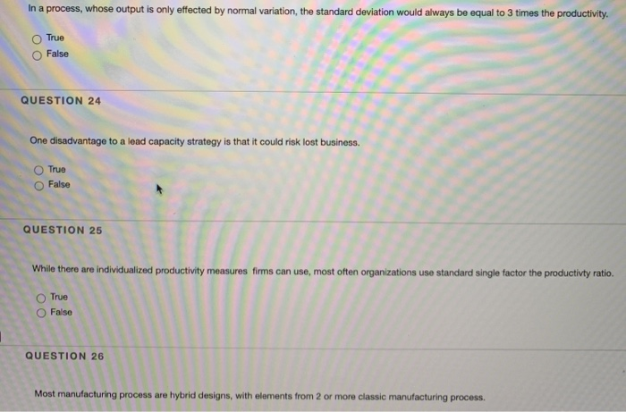 In a process, whose output is only effected by