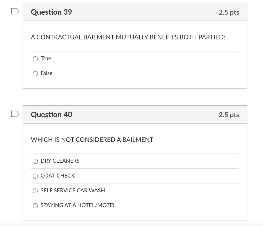 A CONTRACTUAL BAILMENT MUTUALLY BENEFITS BOTH