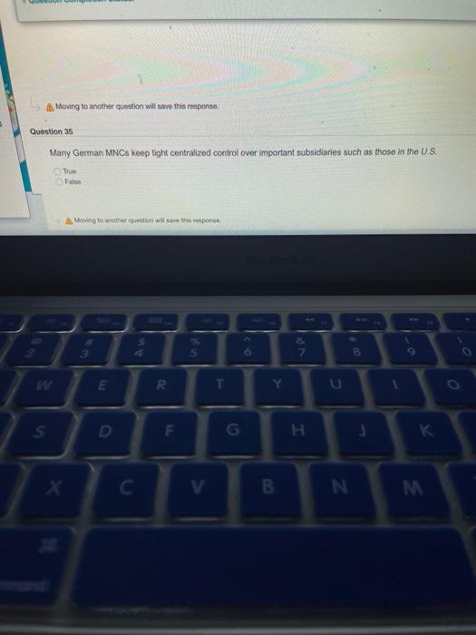 Moving to another question will save this