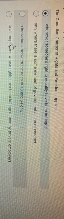 The Canadian Charter of Rights and Freedoms