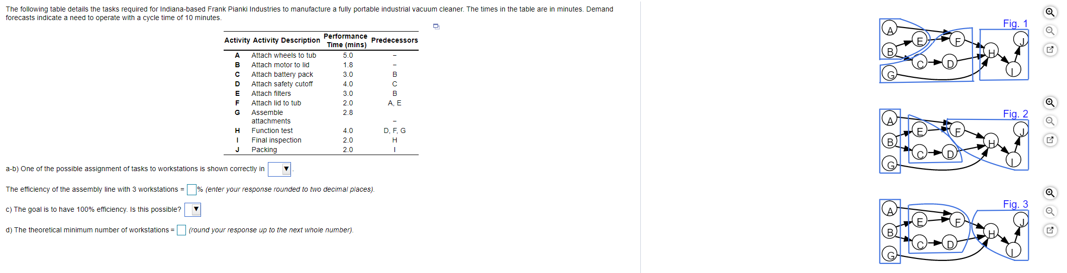 Q32 The following table details the tasks