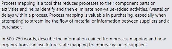 Process mapping is a tool that reduces processes