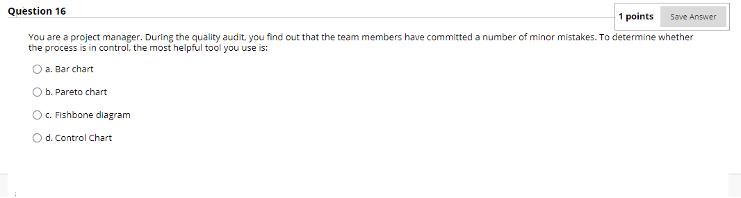 Save Answer Question 17 1 points You are using a
