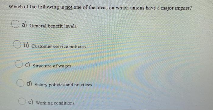 Which of the following is not one of the areas on