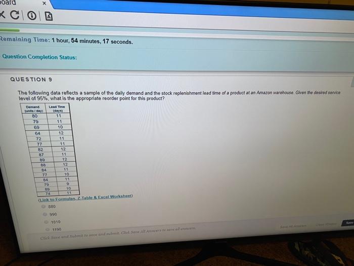 Remaining Time: 1 hour, 54 minutes, 17 seconds.