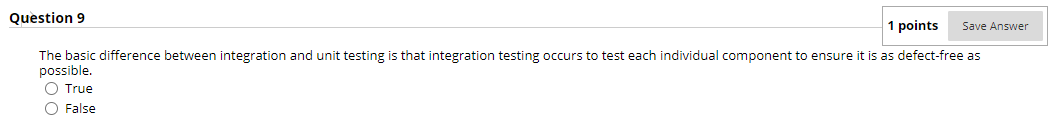 Question 9 1 points Save Answer The basic