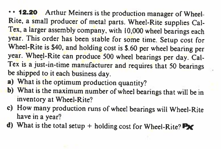 . . 12.20 Arthur Meiners is the production
