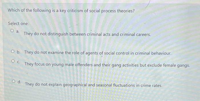 Which of the following is a key criticism of