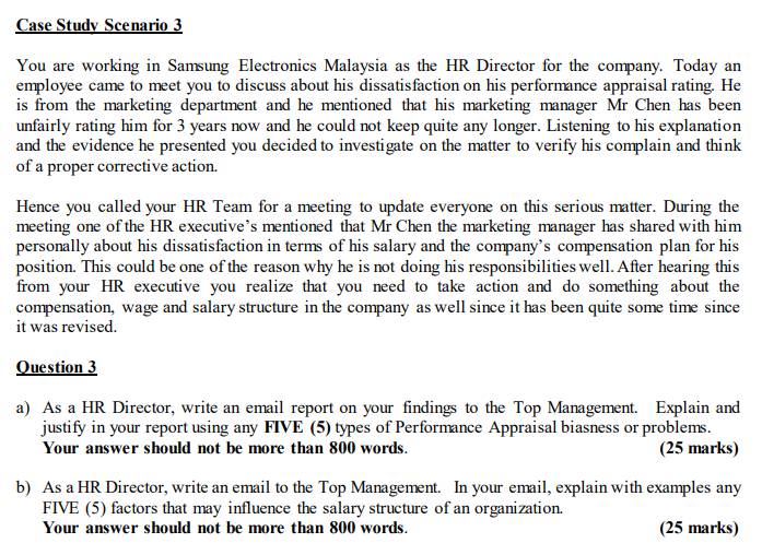 Case Study Scenario 3 You are working in Samsung