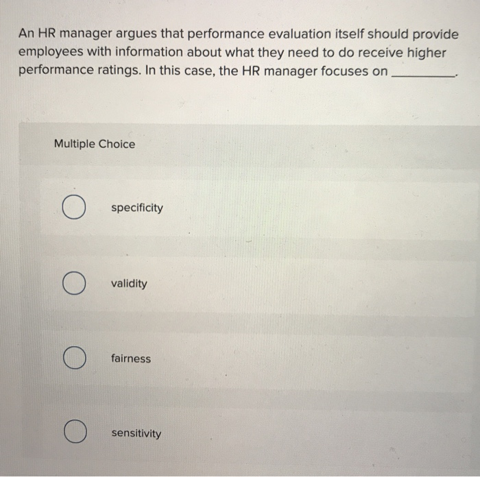 An HR manager argues that performance evaluation