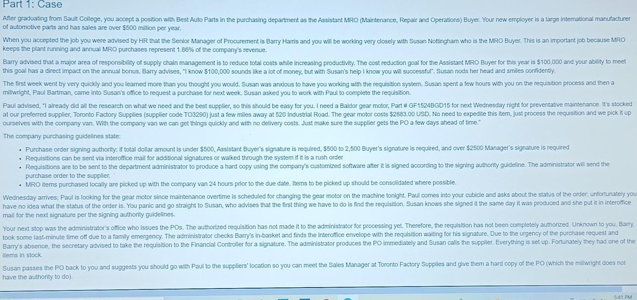 I have only this much information Part 1: Case