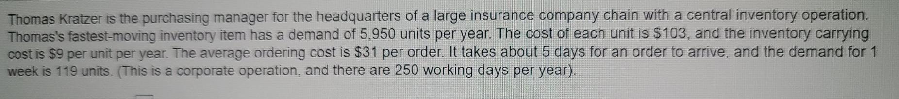 A. What is the EOQ? B. What is the average
