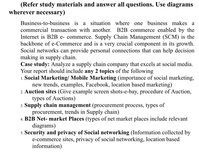 this is an e-commerce topic (Refer study