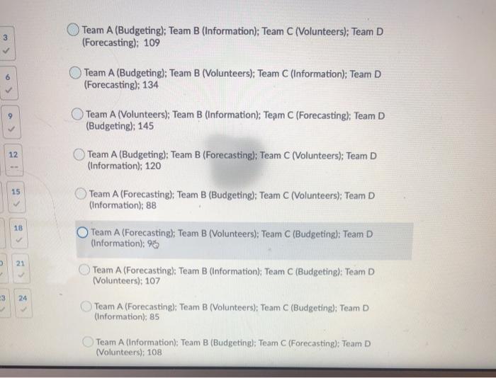 Question 12 (15 points) A professor has been